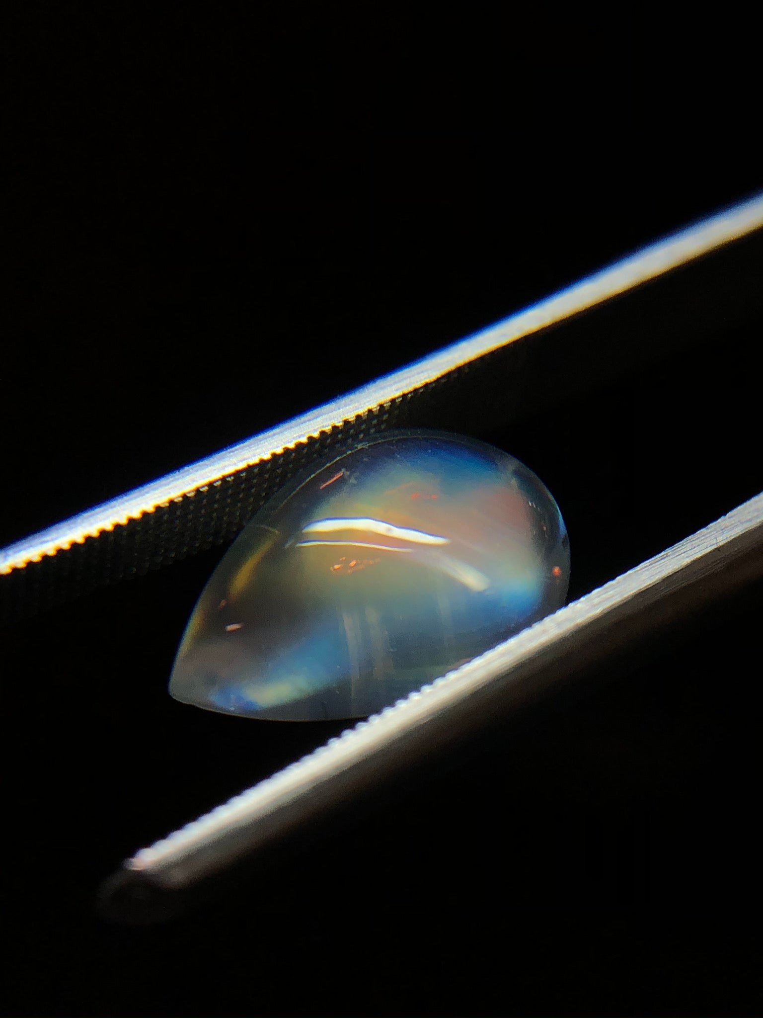 Teardrop Rainbow Moonstone Cabochon
