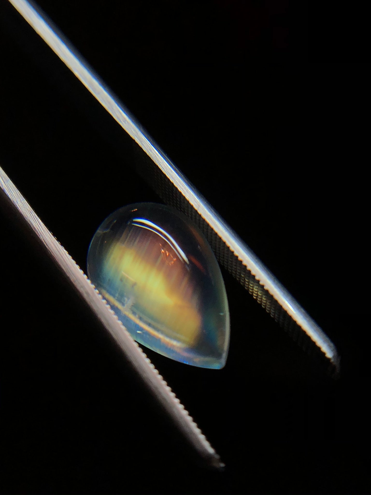 Teardrop Rainbow Moonstone Cabochon